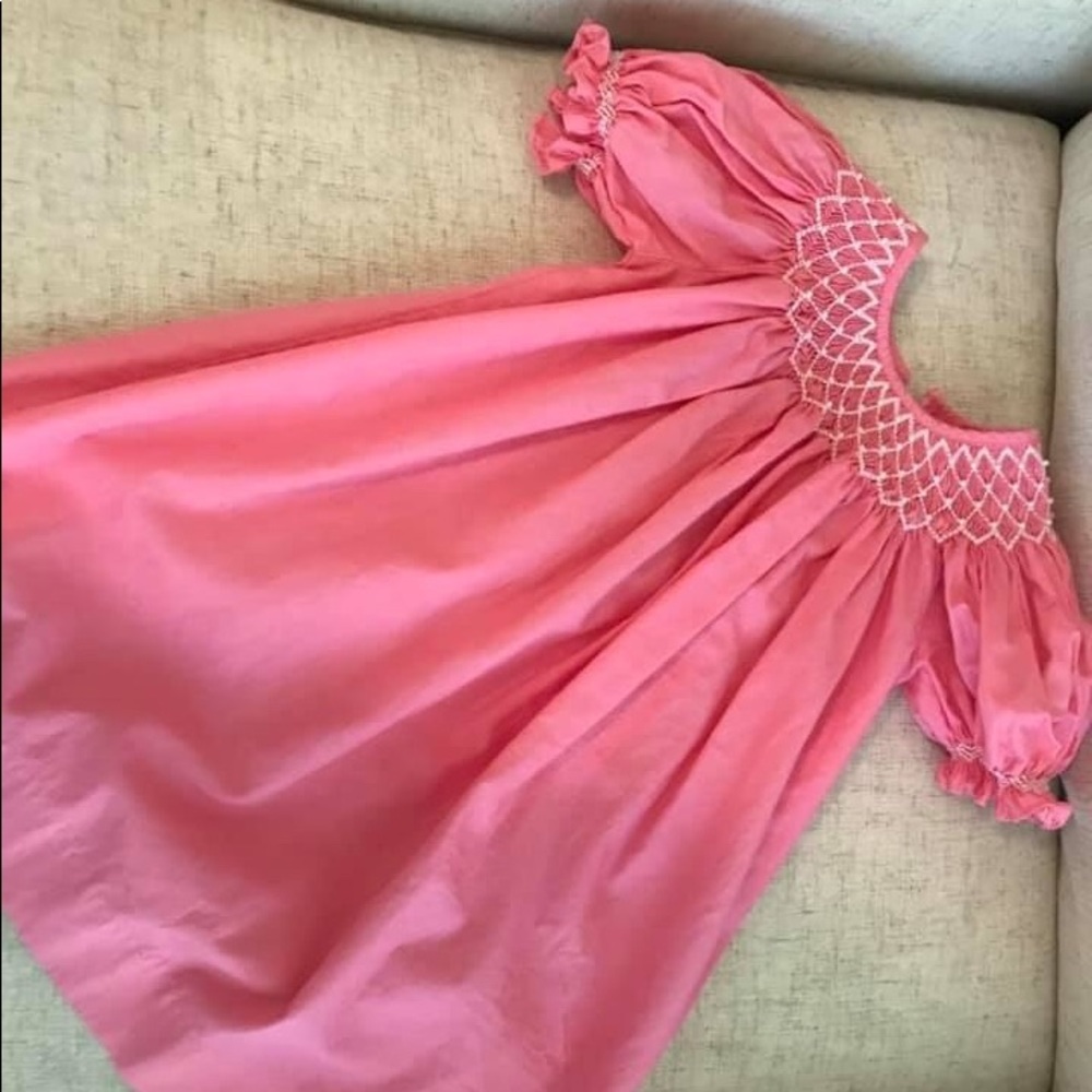9m smocked pearl dress